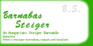 barnabas steiger business card